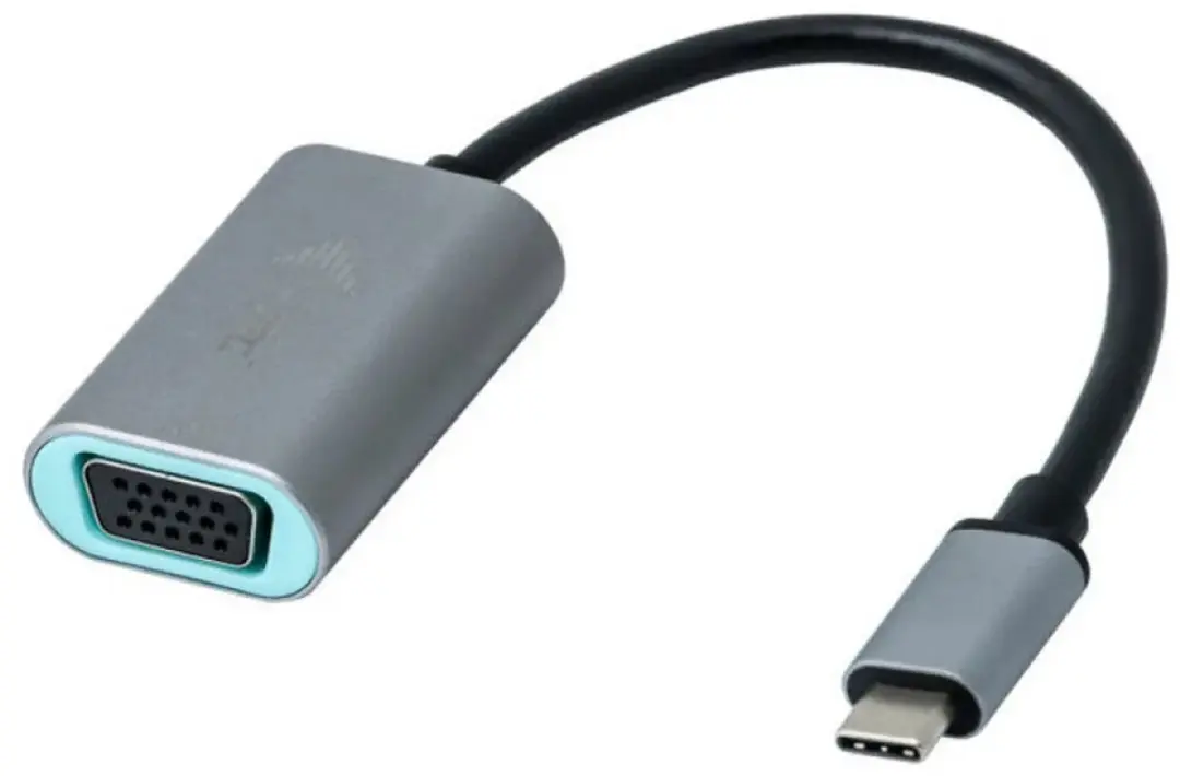 I-tec C31METALVGA60HZ USB-C naar VGA Adapter - Grijs
