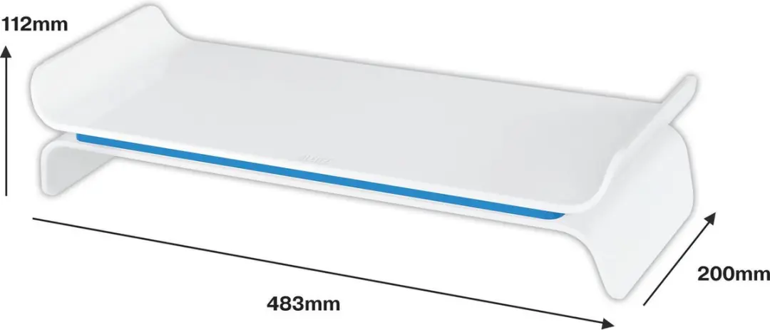 Leitz WOW Ergo Monitorstandaard 65040036 - Blauw