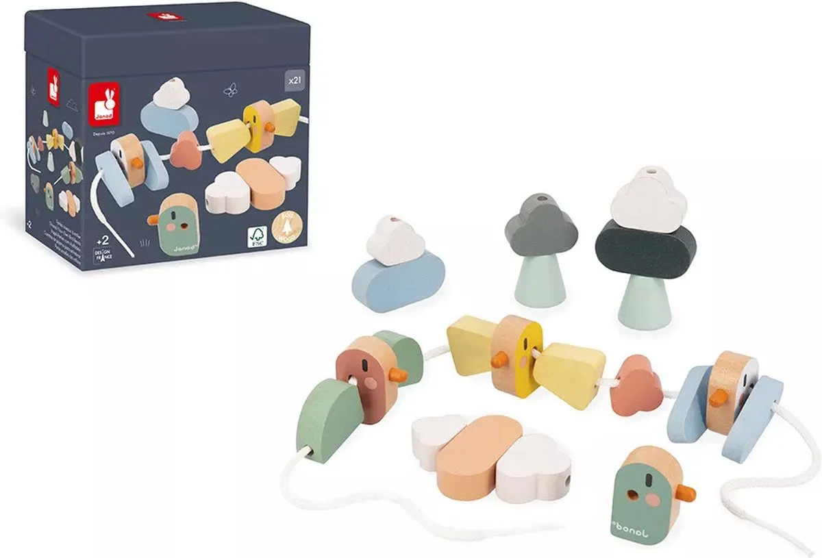 Janod Sweet Cocoon Vogelkralen Set 20 Stuks
