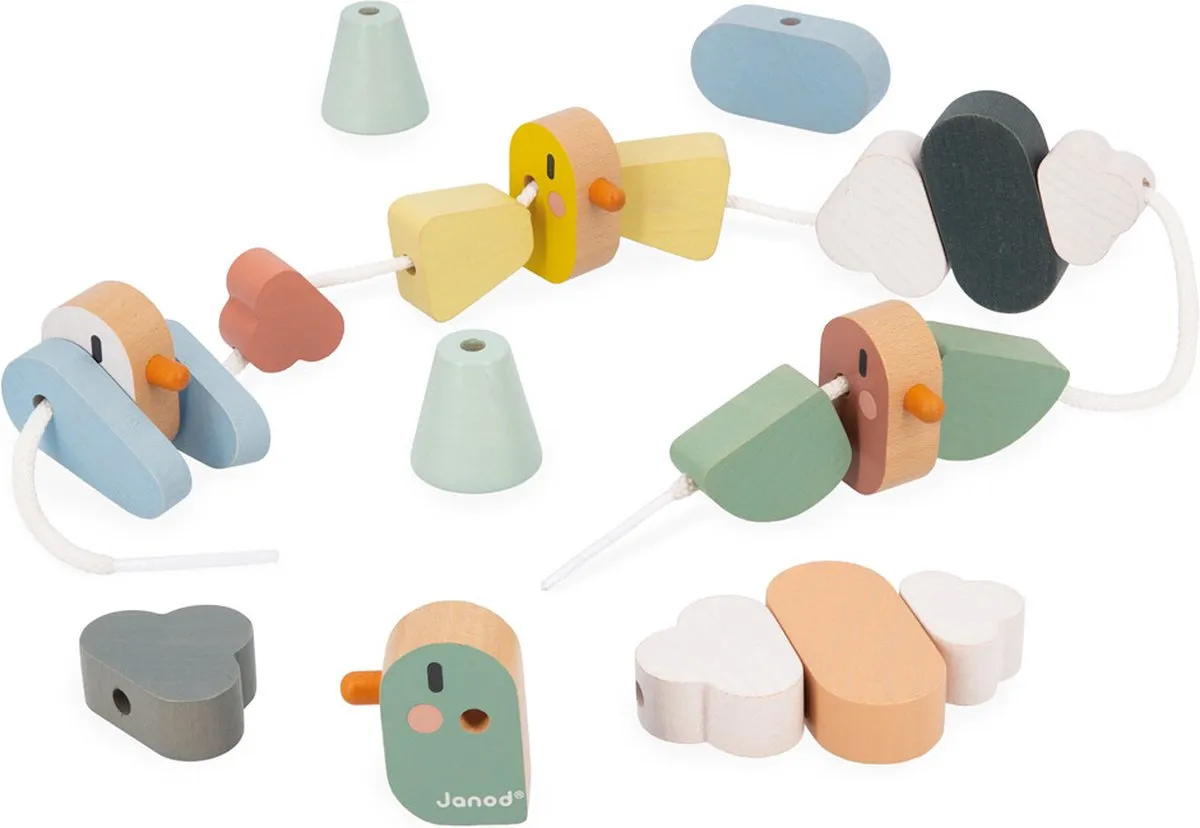 Janod Sweet Cocoon Vogelkralen Set 20 Stuks - Multikleur