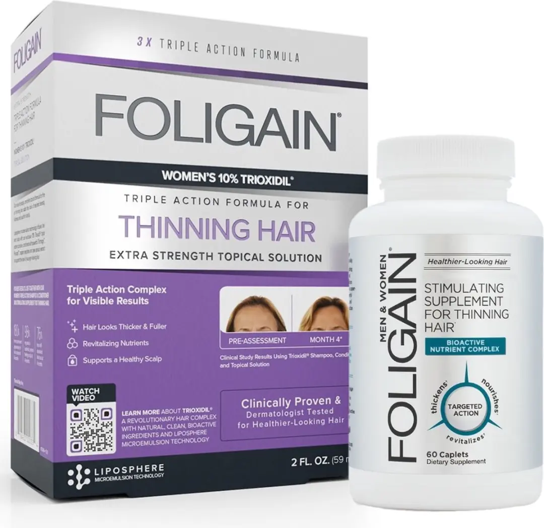 Foligain Anti-Haaruitval Lotion & Haargroei Supplement Set