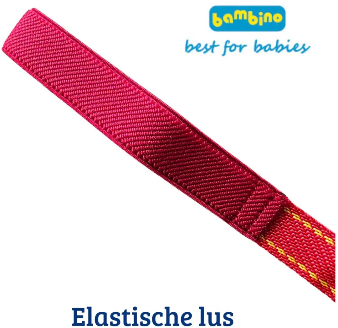 Bambino Wandelkoord Looplijn Kind 1-4 Jaar - Rood/Geel