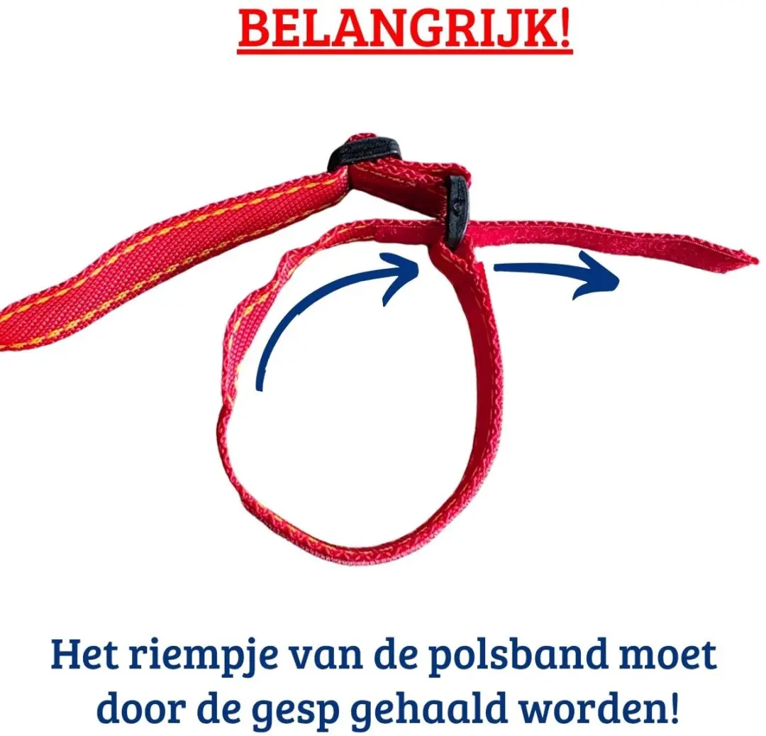 Bambino Wandelkoord Looplijn Kind 1-4 Jaar - Rood/Geel
