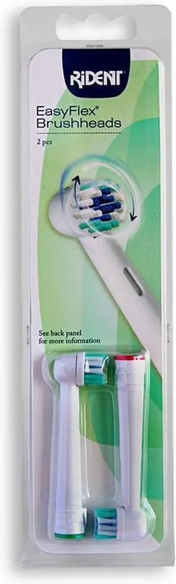 Rident EasyFlex Opzetborstels - 2 Stuks Blauw/Wit/Roz