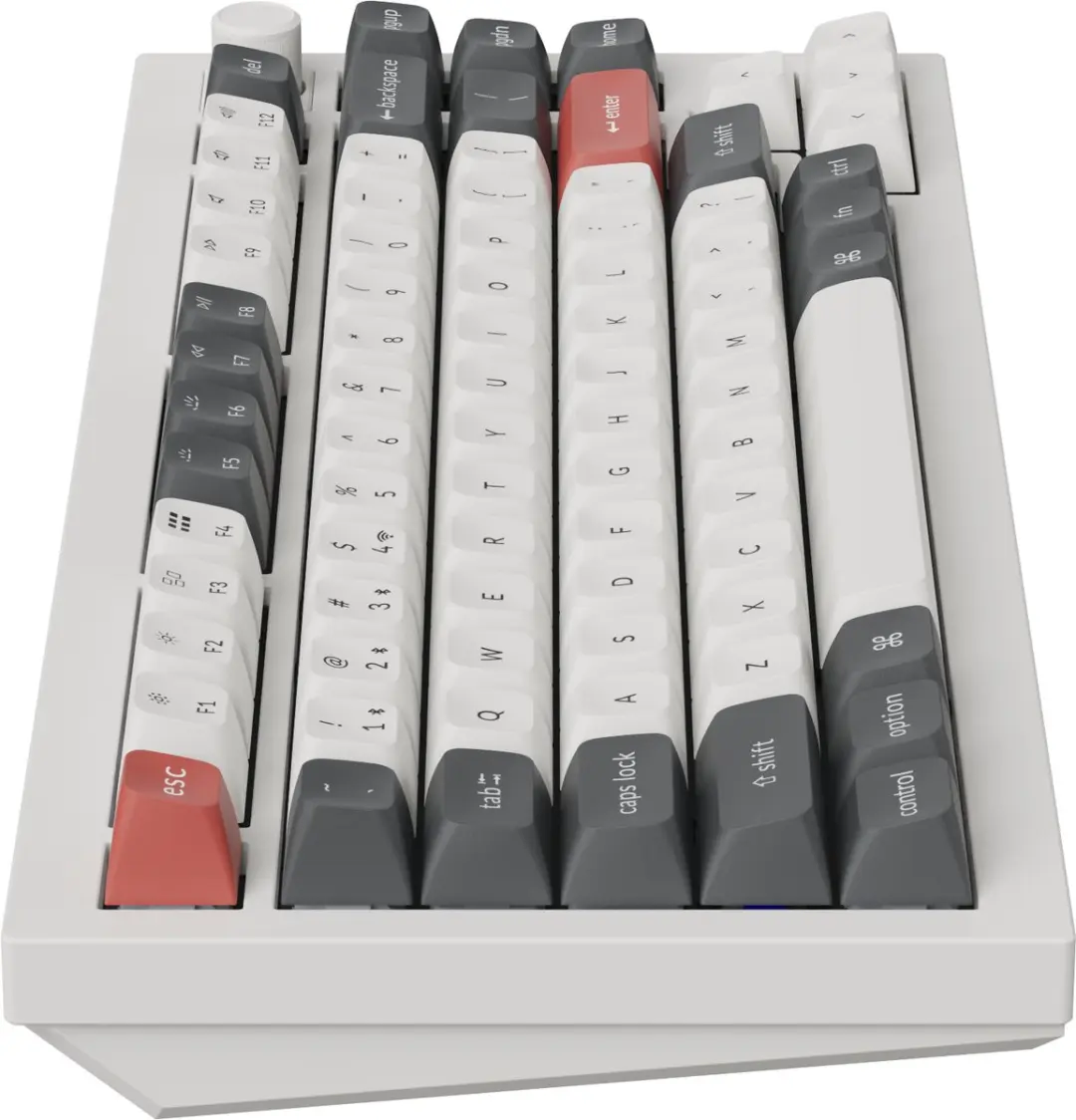 Keychron Q1 Ultra Mechanisch Toetsenbord - Bruine Switch - Wit