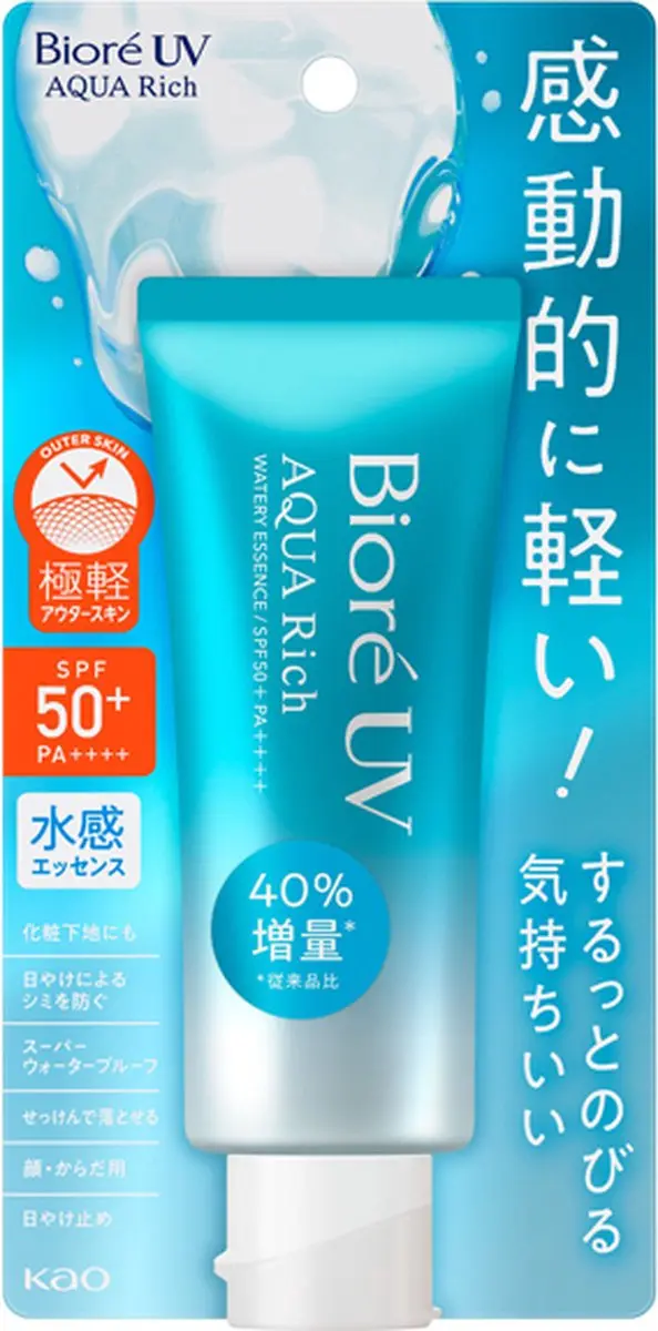 Biore UV Aqua Rich Watery Essence SPF50 PA++++ Zonnebrandcrème 50g