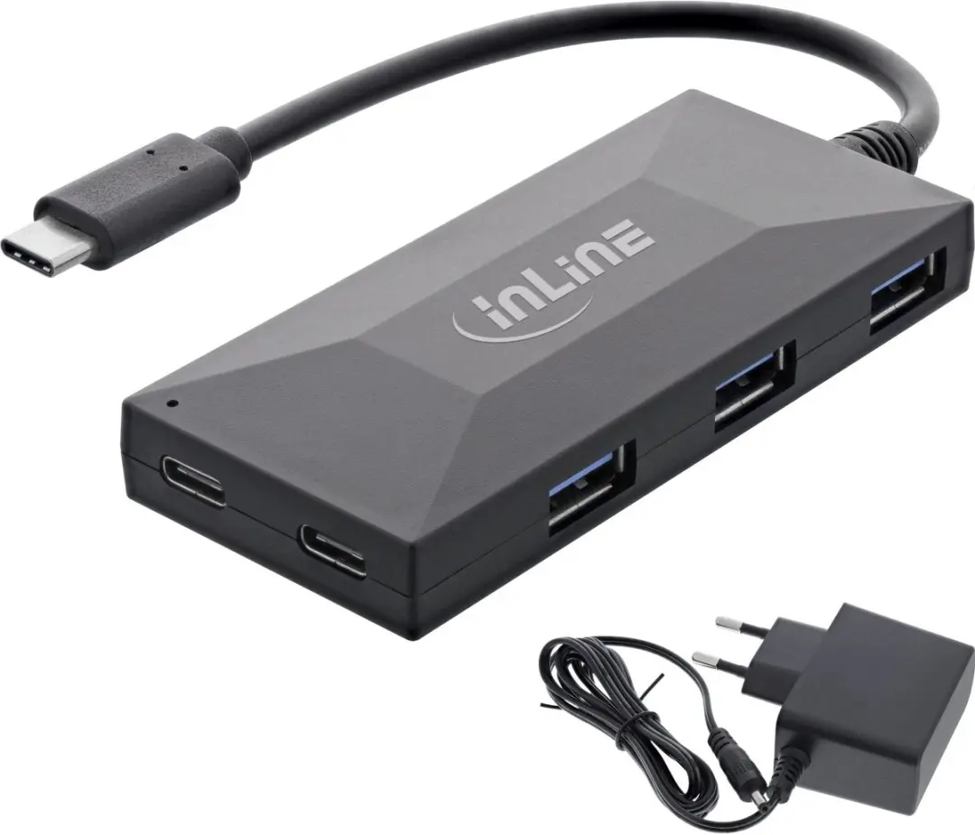 InLine USB Hub 3x USB-A + 2x USB-C 5Gbps