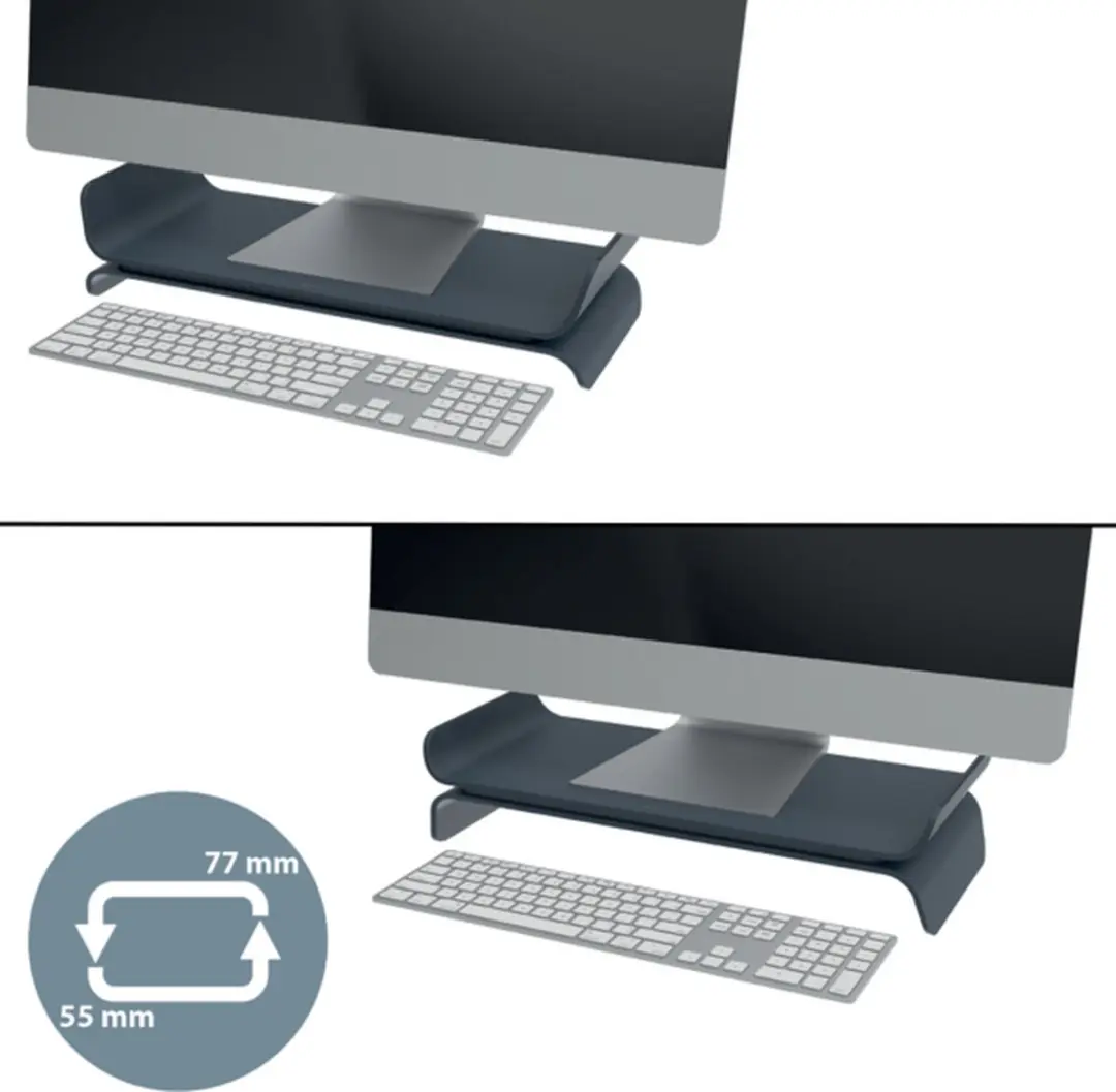 Leitz Ergo Monitorstandaard 65040089 - 27" - Donkergrijs