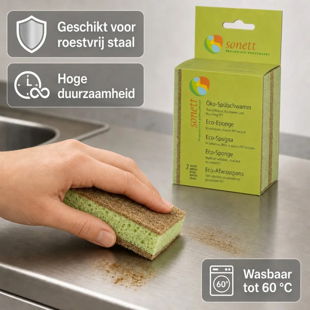 Sonett Biologische Afwasspons - 2 Stuks Multicolor