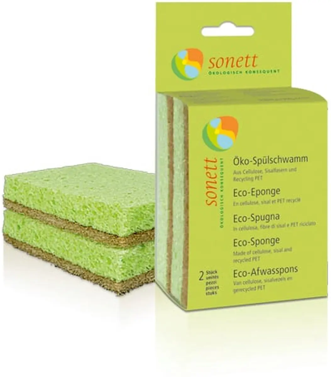 Sonett Biologische Afwasspons - 2 Stuks Multicolor