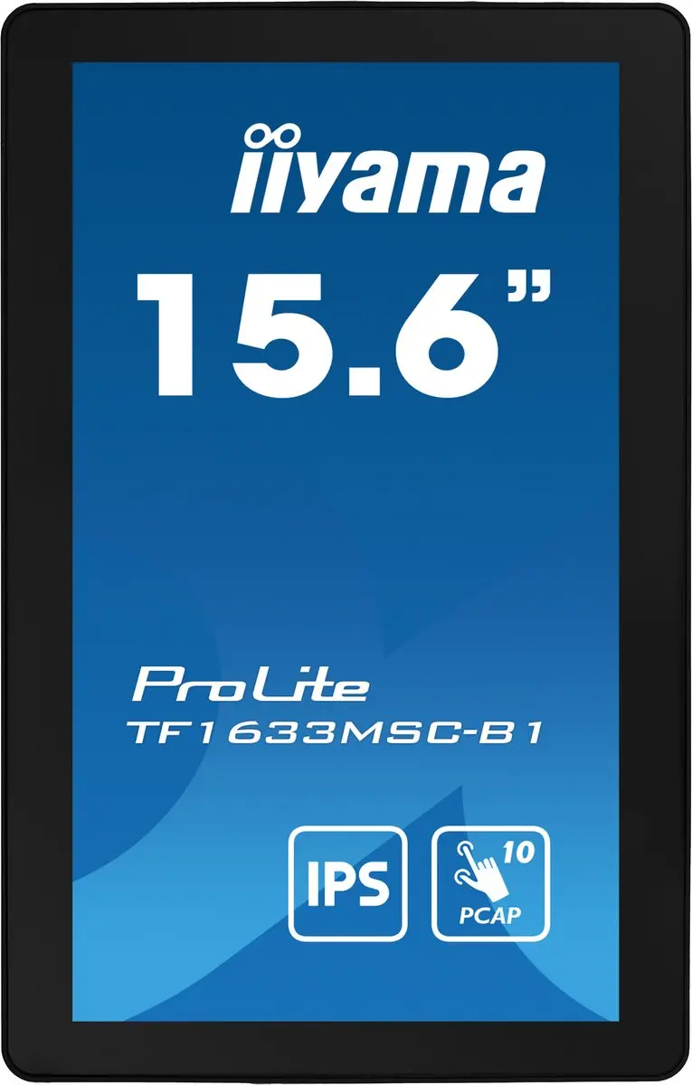 iiyama TF1633MSC Touchscreen Monitor 15.6" - 1920x1080 - Zwart