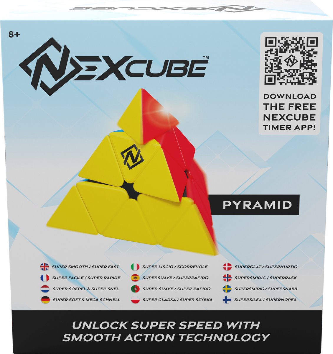 Nexcube Pyramid - Speed cube - Driehoekige Kubus - Pyraminx