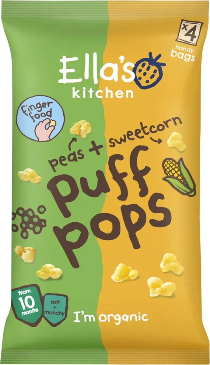 Ella's Kitchen Biologisch Puff Pops 10+maanden