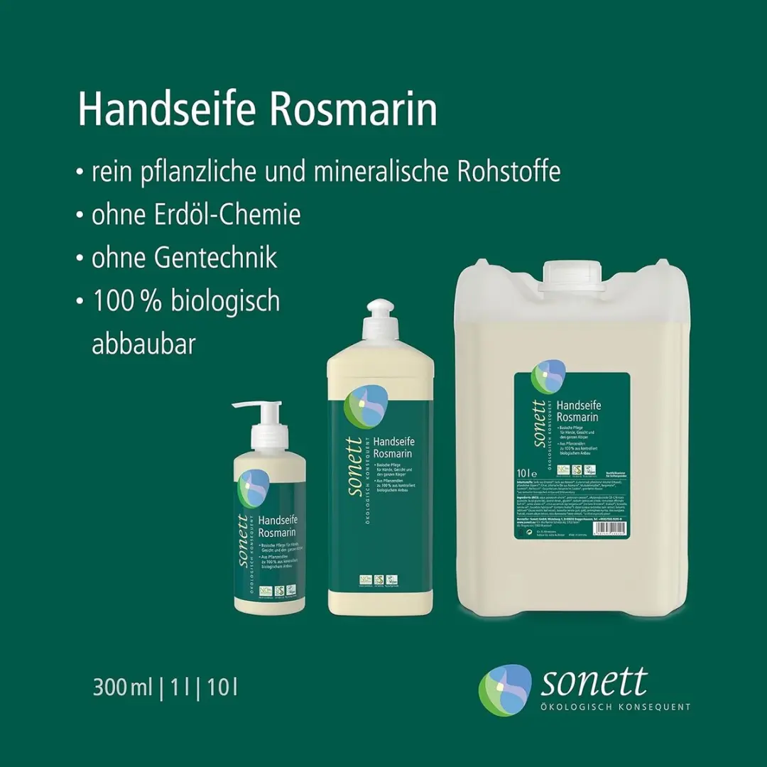 Sonett Handzeep Rozemarijn 300ml