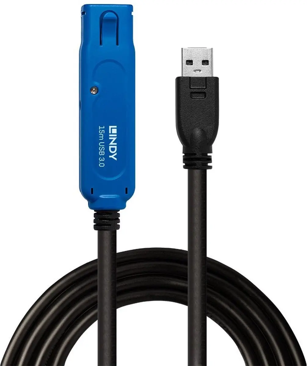 Lindy 43229 USB 3.2 Gen 1 Kabel 15m - USB-A Zwart