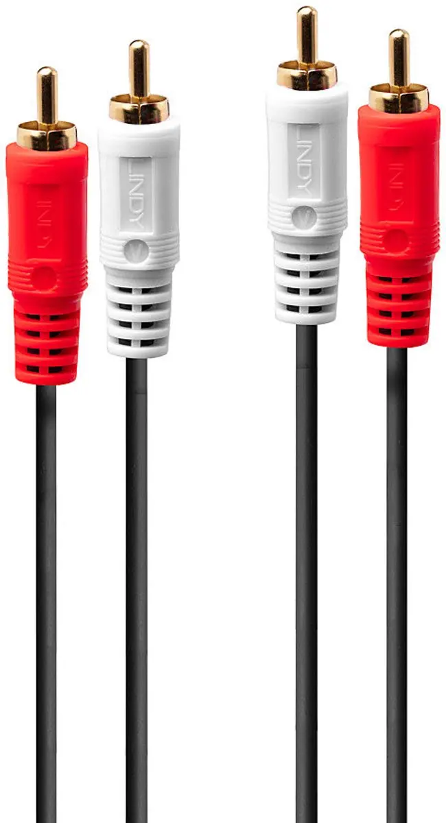 Lindy 35662 Cinch Audio Kabel 3m - Zwart
