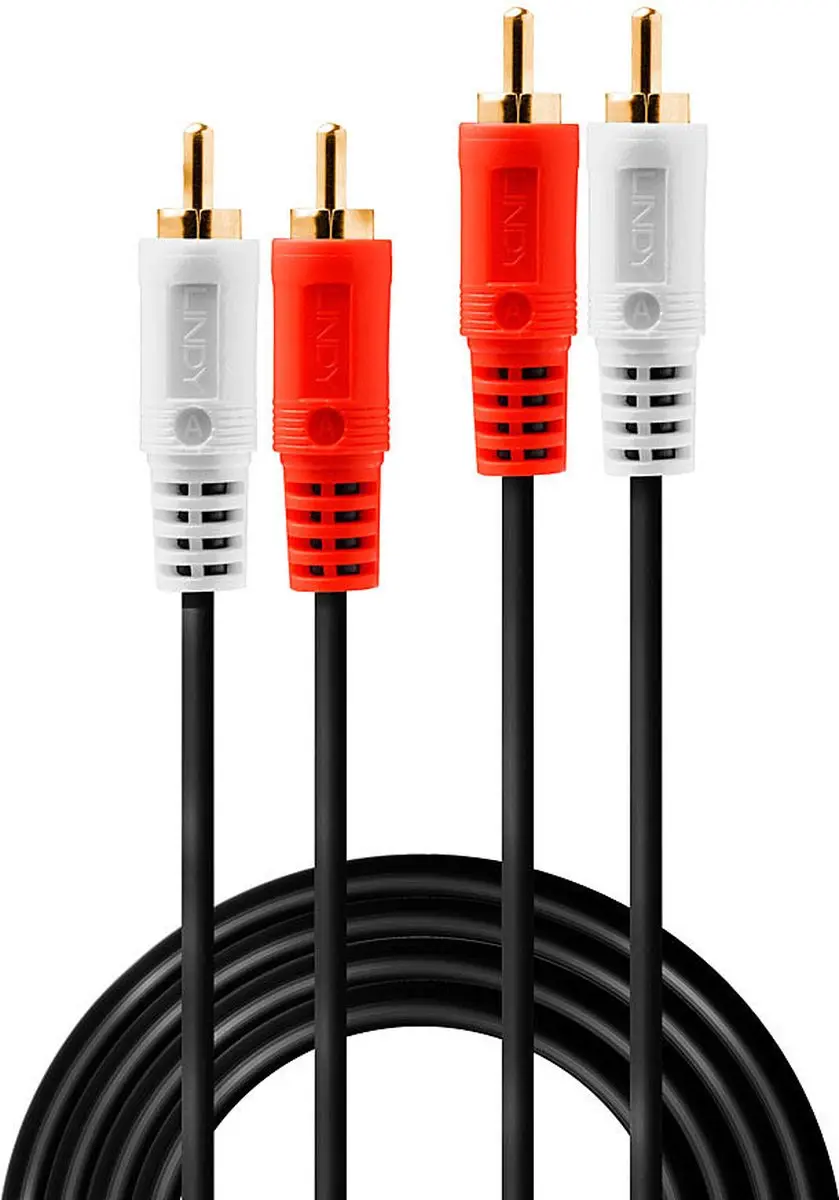 Lindy 35662 Cinch Audio Kabel 3m - Zwart