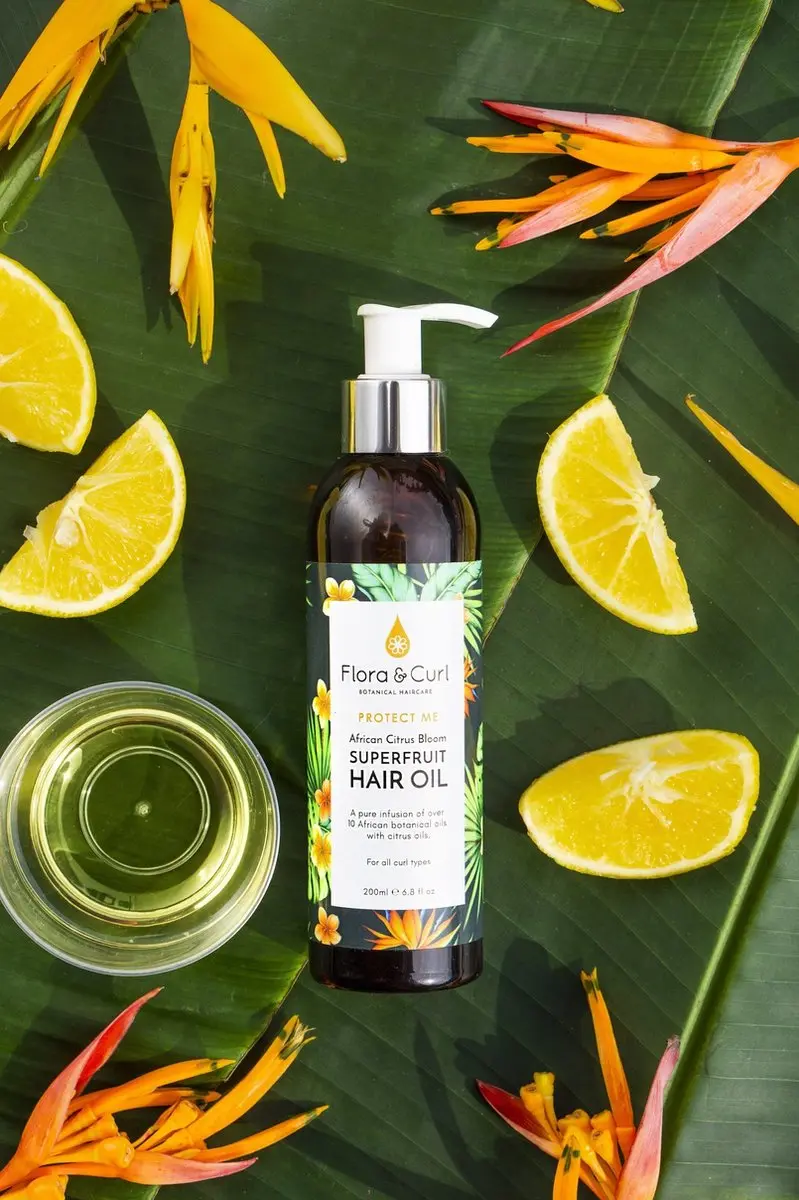 Flora & Curl Protect Me African Citrus Bloom Voedende Haarolie 200ml
