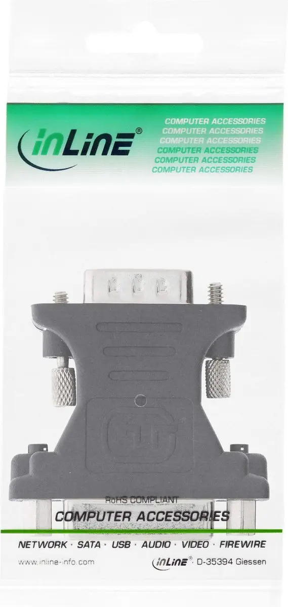 InLine DVI-A naar VGA Adapter 17790 - Zwart