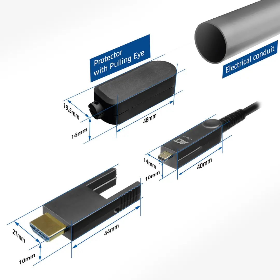 ACT HDMI Glasvezelkabel AK4101 15m - 4K@60Hz