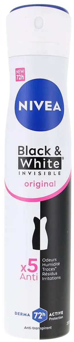 NIVEA Black & White Invisible 72H Anti-transpirant Spray 200ml