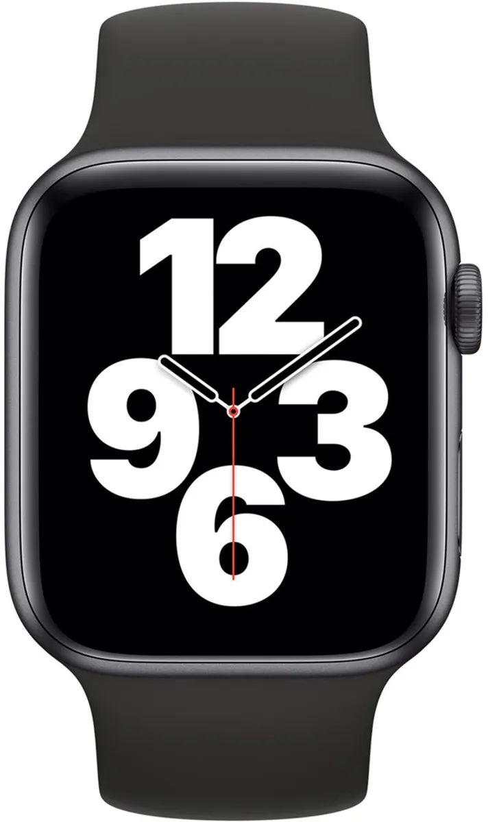 Apple Siliconen Solobandje Apple Watch - 44/45/46/49mm - Zwart