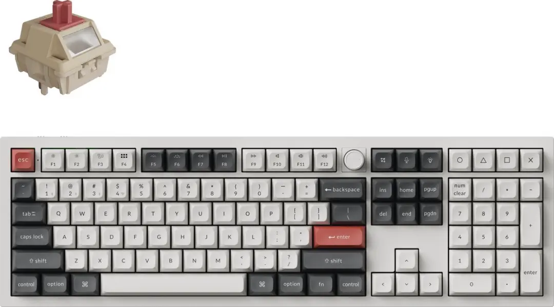 Keychron Q6 Ultra Mechanisch Toetsenbord - Rode Switch - Wit - afbeelding 6 van 6
