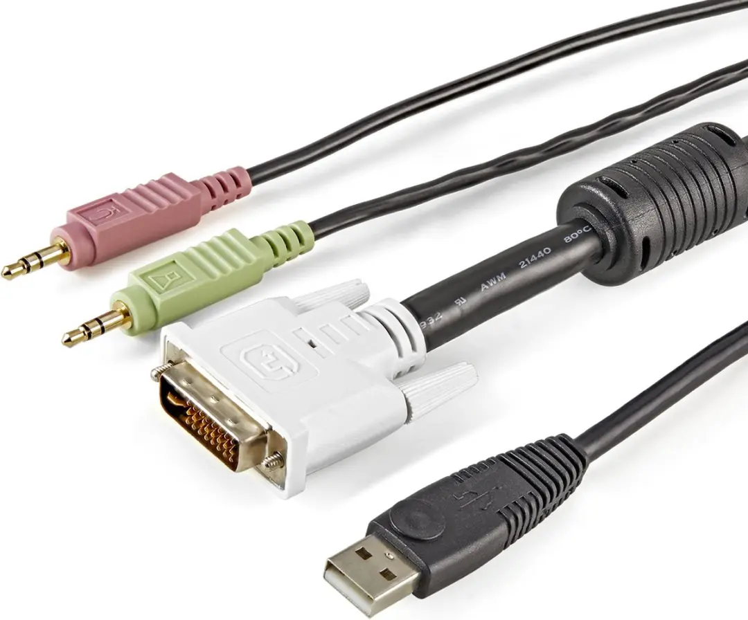 Startech USBDVI4N1A6 USB DVI KVM-Kabel 1,80m - Zwart