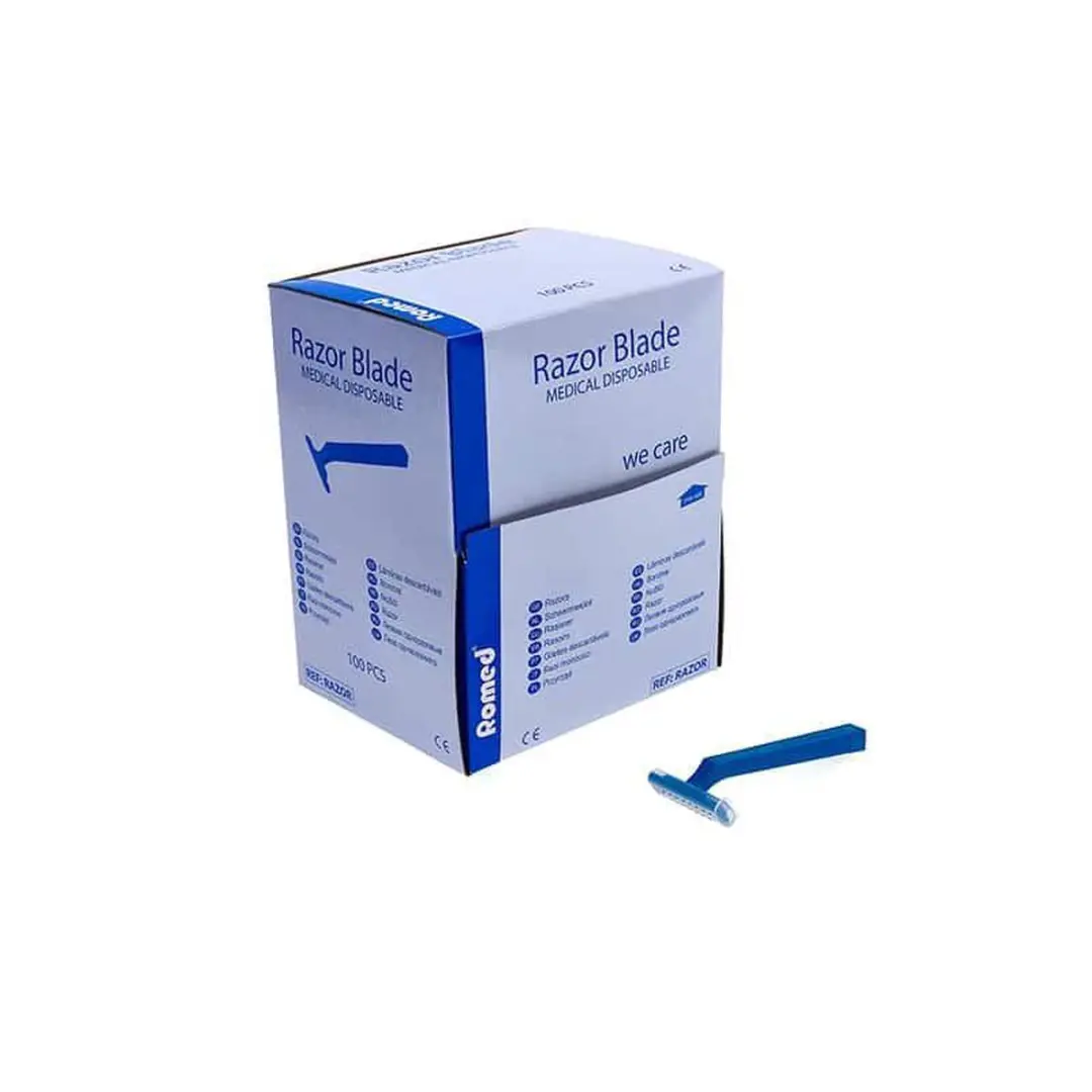 Romed Krabbertjes Scheermesjes Blauw - 100 Stuks - afbeelding 6 van 6