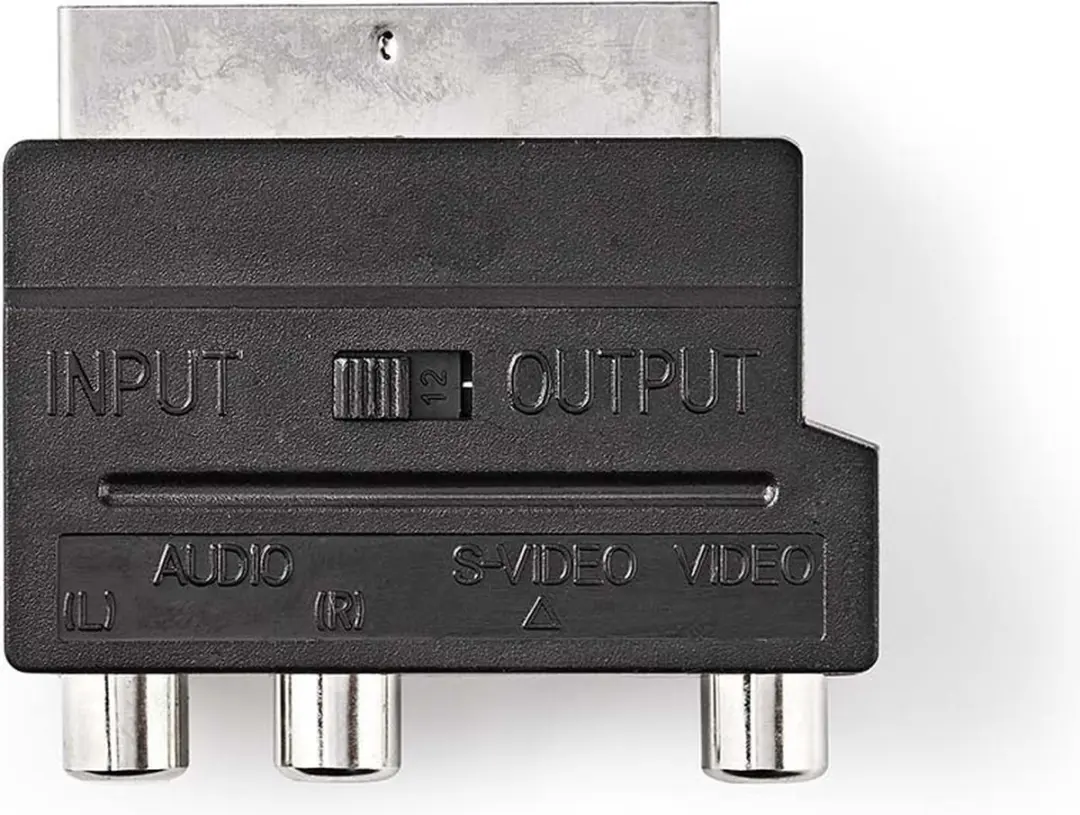 Nedis SCART-adapter CVGB31902BK - S-Video/RCA - Zwart