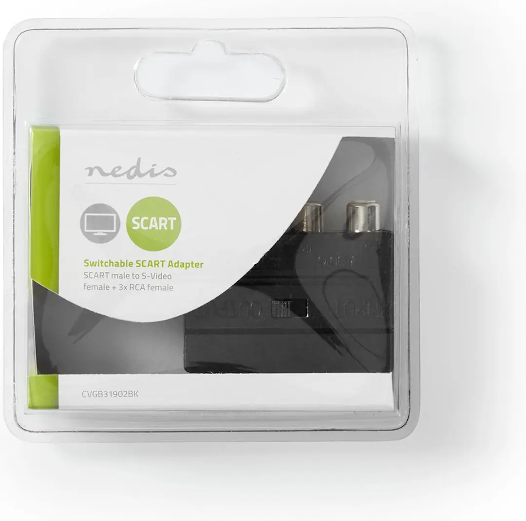 Nedis SCART-adapter CVGB31902BK - S-Video/RCA - Zwart