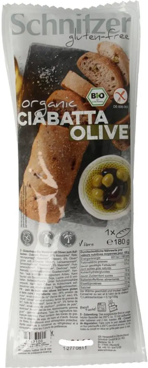 Schnitzer BIO Ciabatta Olive 180g - Rood