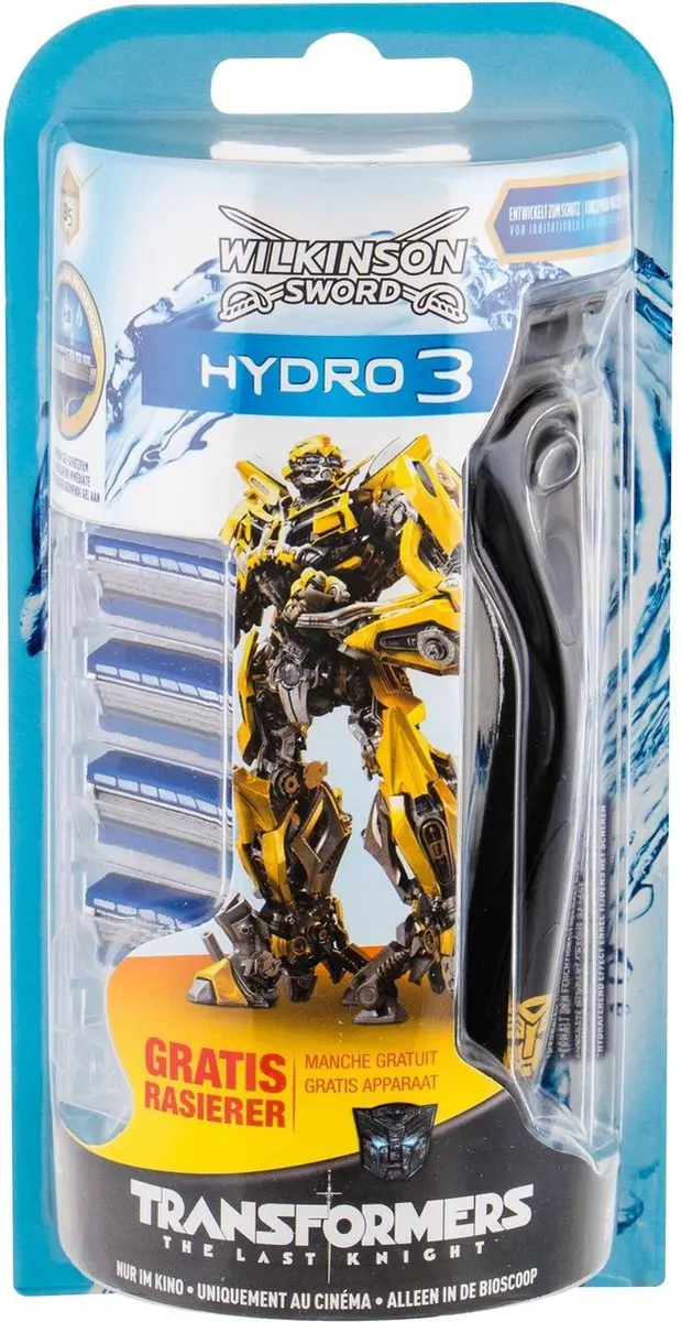 Wilkinson Sword HYDRO 3 Scheerapparaat - Geschenkset 5 Mesjes - Zwart
