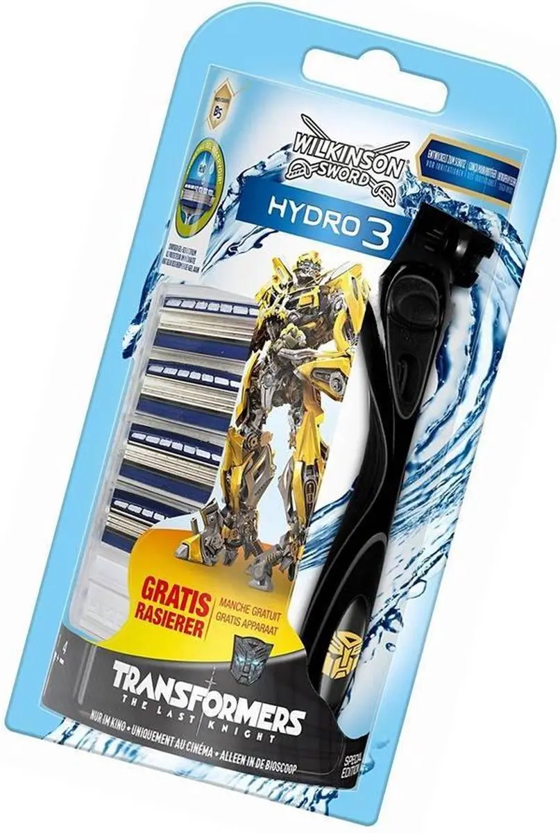 Wilkinson Sword HYDRO 3 Scheerapparaat - Geschenkset 5 Mesjes - Zwart