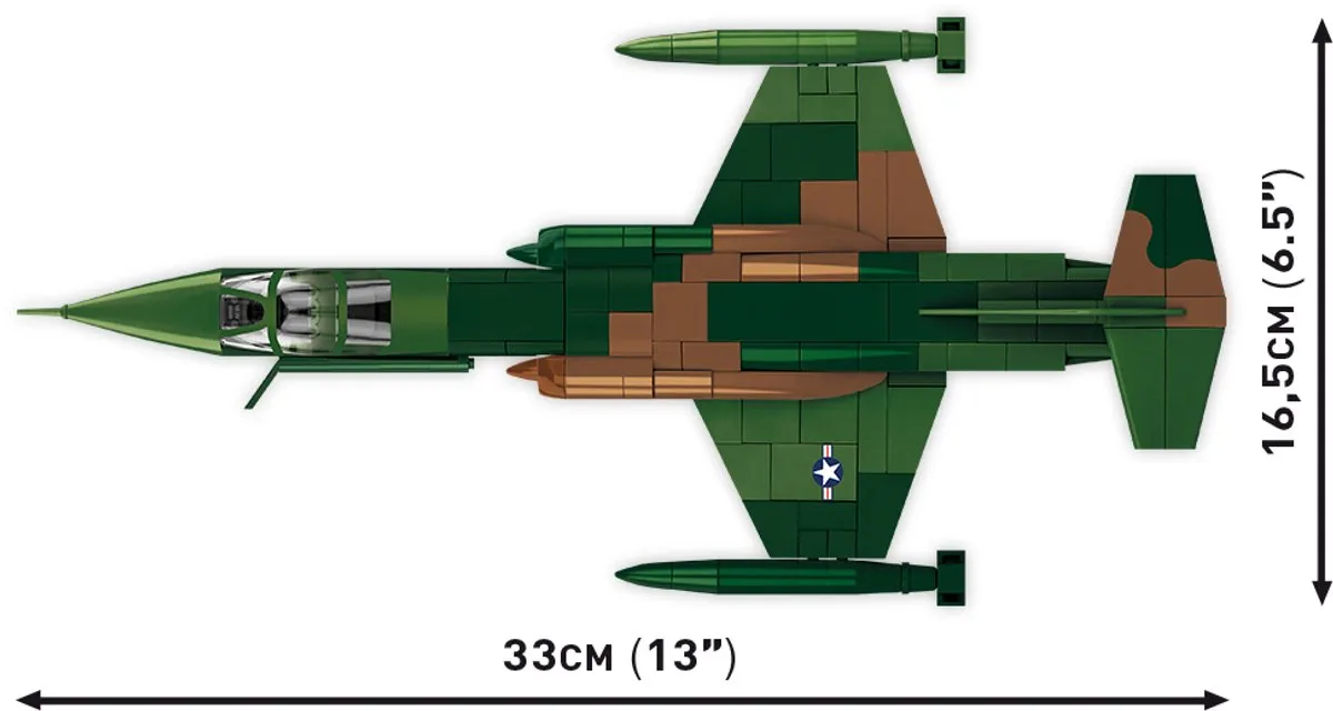 Cobi 2426 Lockheed F-104 Starfighter - 438 Onderdelen - 1 Minifiguur