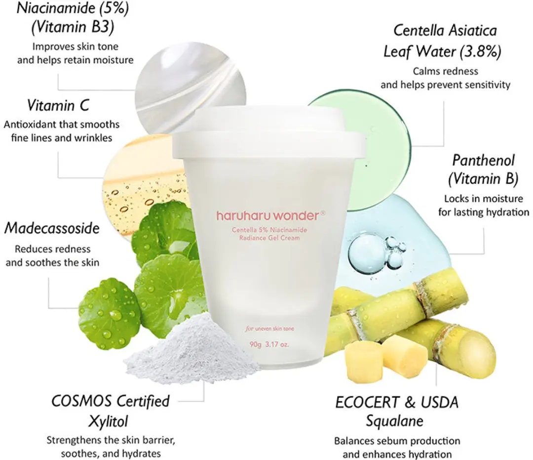 Haruharu Wonder Centella 5% Niacinamide Radiance Gel Cream 3ml - afbeelding 6 van 6