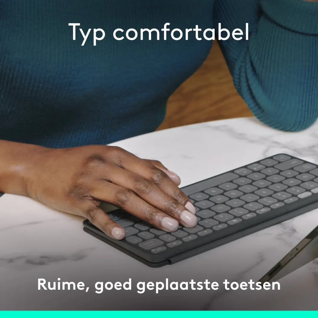 Logitech Keys To Go 2 Draadloos Toetsenbord - Azerty FR - Grijs