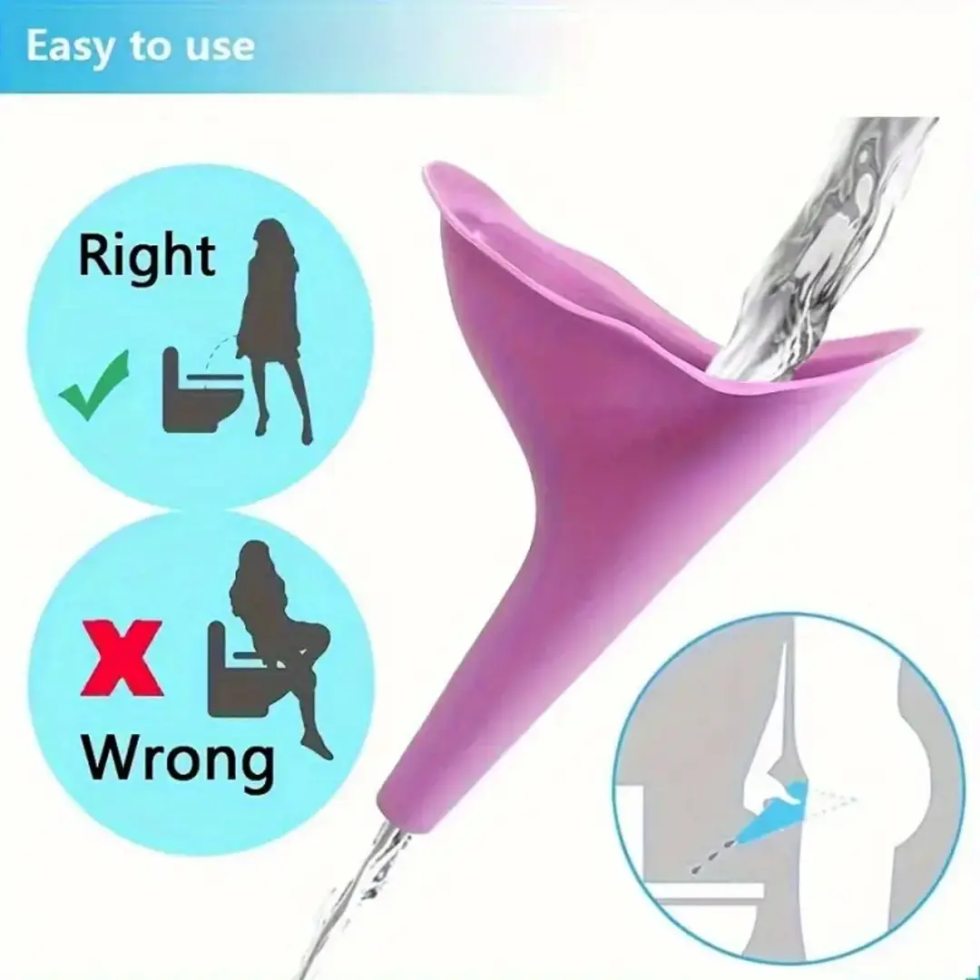 ECTEATOY Herbruikbaar Urinoir Siliconen - 2 Stuks - Roze