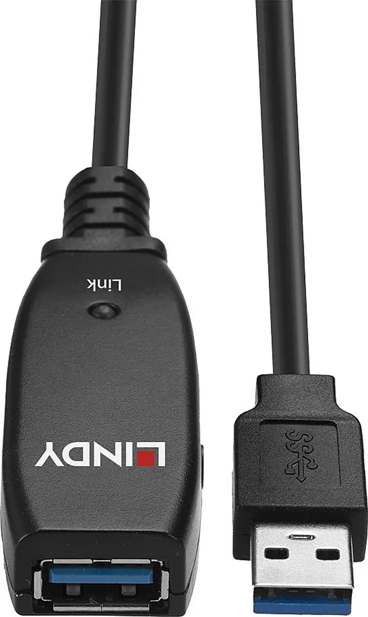 Lindy 43322 USB 3.2 Gen1 Kabel USB-A - 15m - Zwart - afbeelding 6 van 6