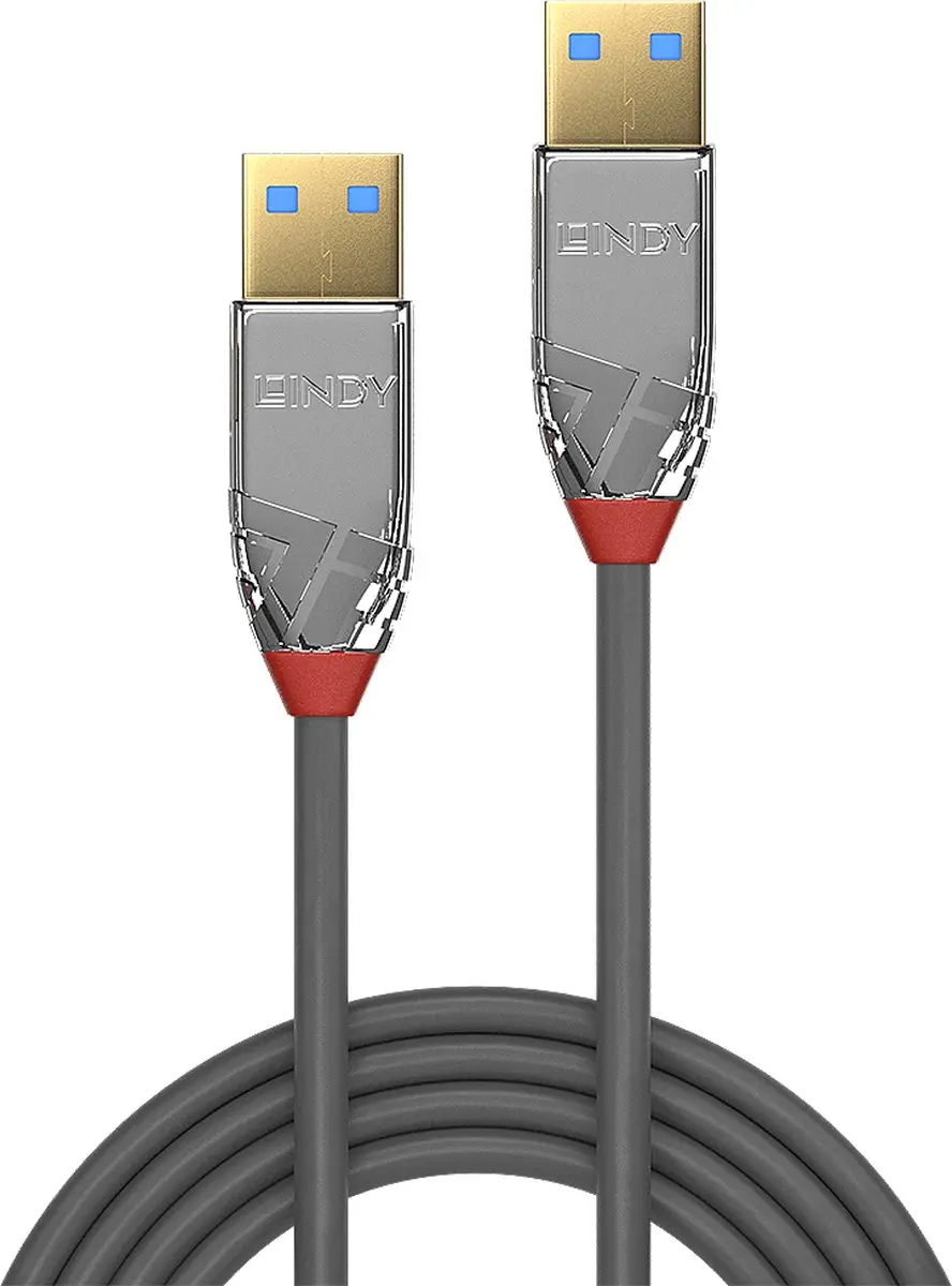 Lindy 36628 USB 3.2 Gen1 Kabel USB-A - 3m - Grijs