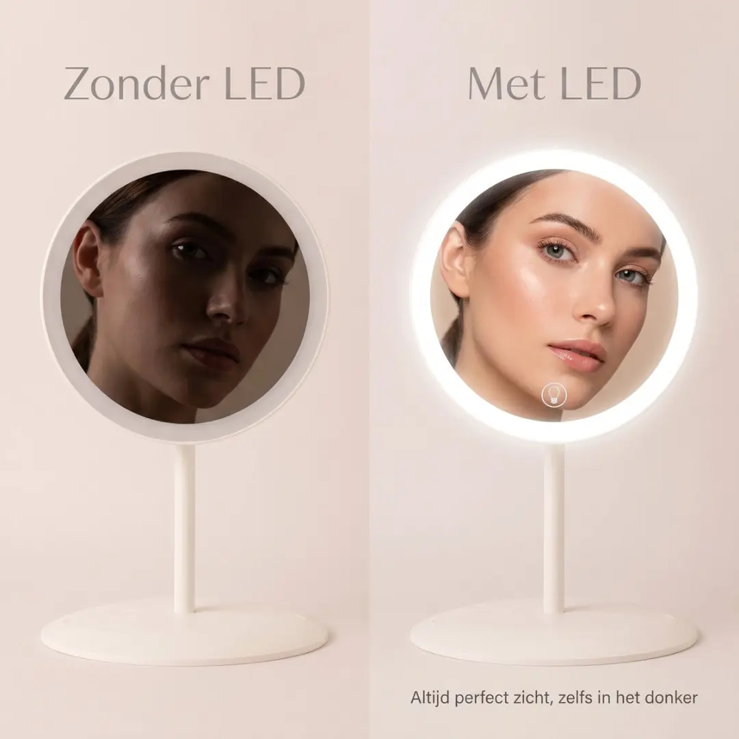 ECTEATOY LED Make-up Spiegel 17cm - Wit