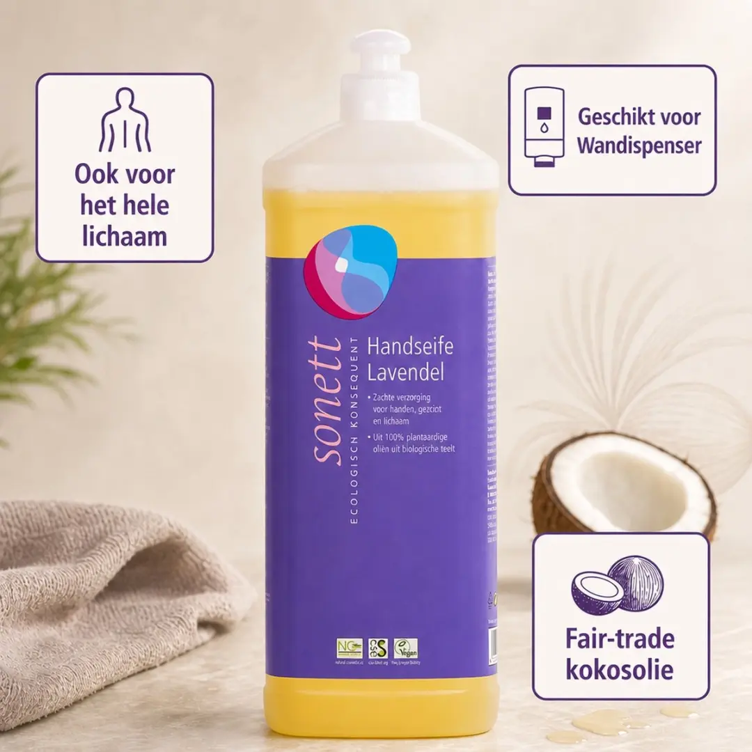 Sonett Handzeep Navulling Lavendel 1L