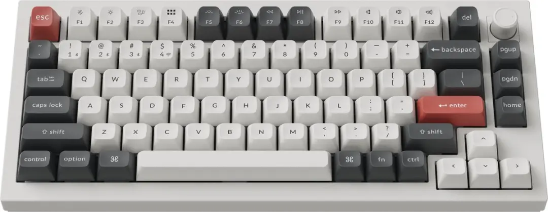 Keychron Q1 Ultra Q1U-P1 Mechanisch Toetsenbord - 75% - Rode Switch - Wit
