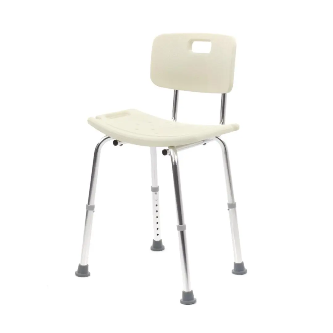 Romed Douche-/badstoel met rugleuning - Aluminium