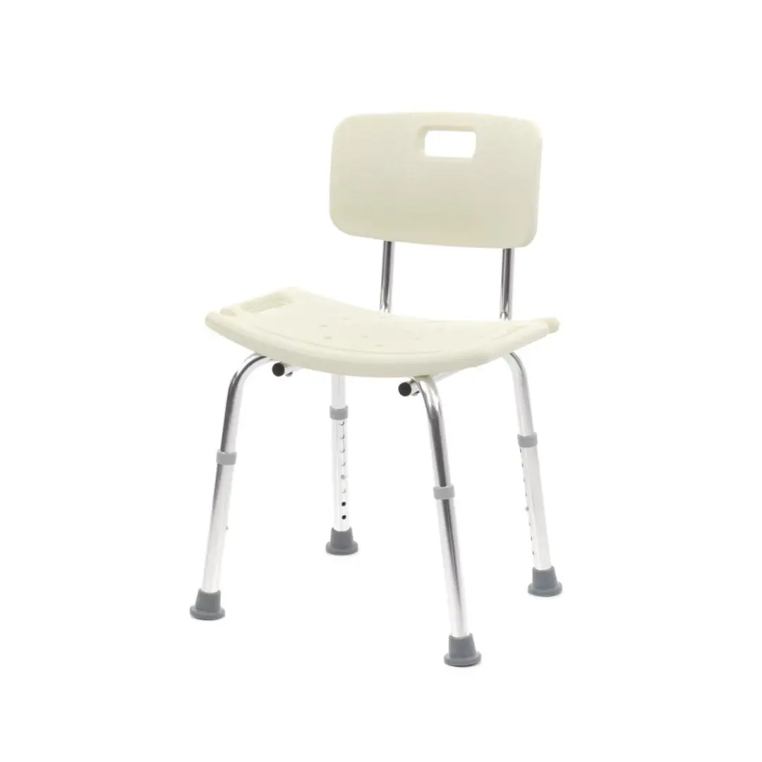 Romed Douche-/badstoel met rugleuning - Aluminium