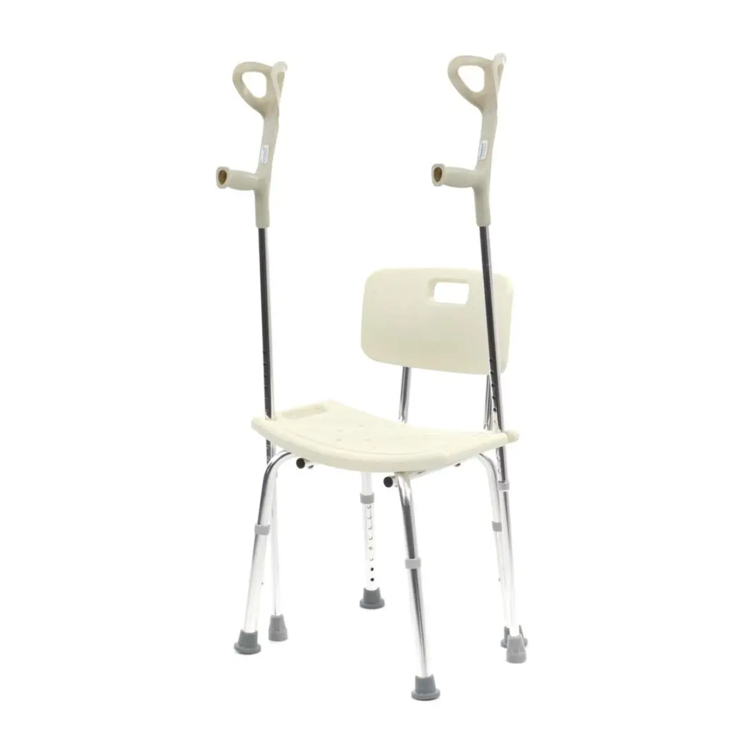 Romed Douche-/badstoel met rugleuning - Aluminium