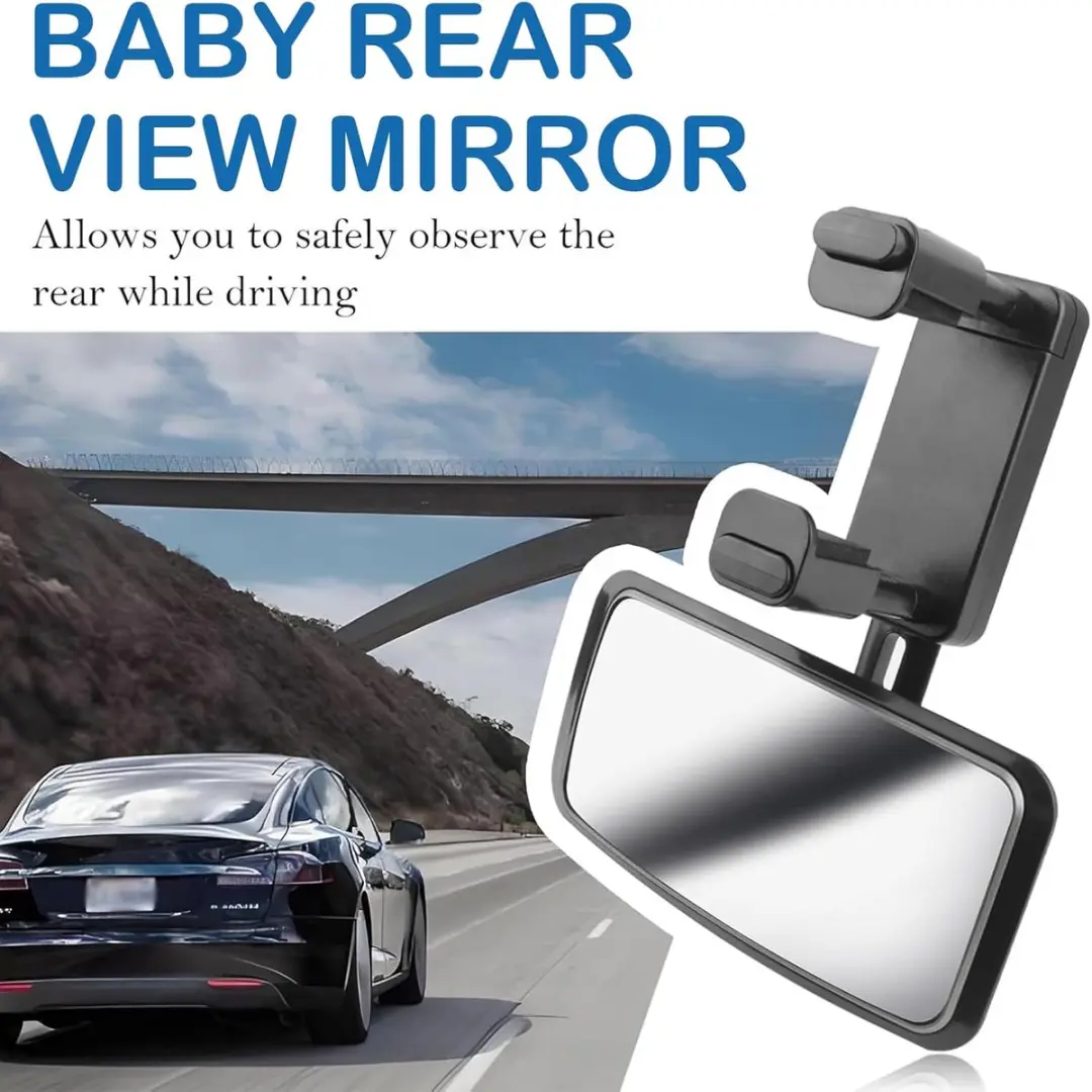 ECTEATOY Universele Autospiegel Baby 360° - Zwart - afbeelding 6 van 6