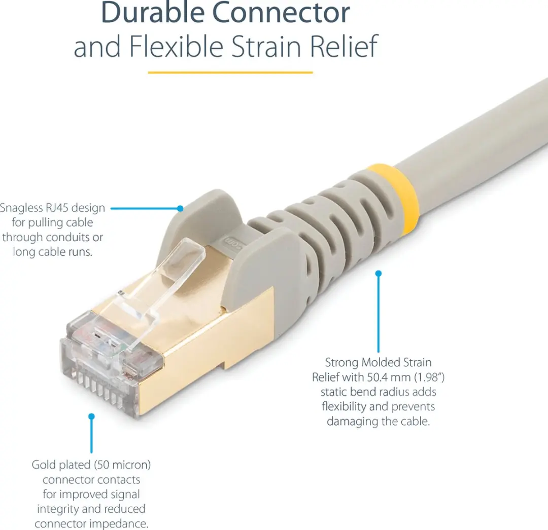 Startech 2m CAT6A Netwerkkabel - Grijs