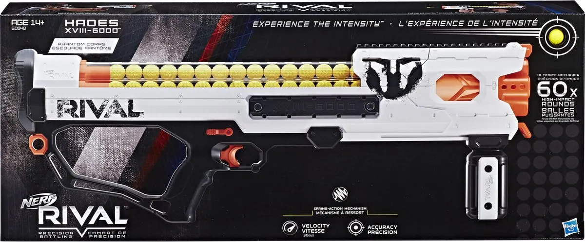 Nerf Rival Hades XVIII-6000 Blaster - Wit/Zwart/Oranje