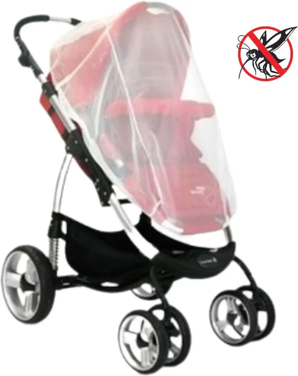 Bambino Muggennet Kinderwagen - Muskietennet Wit